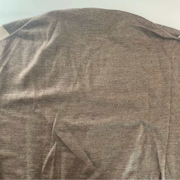 Jos. A. Bank XL Brown Merino Wool V Neck Pullover Checkered Sweater PRELOVED - Picture 4 of 8